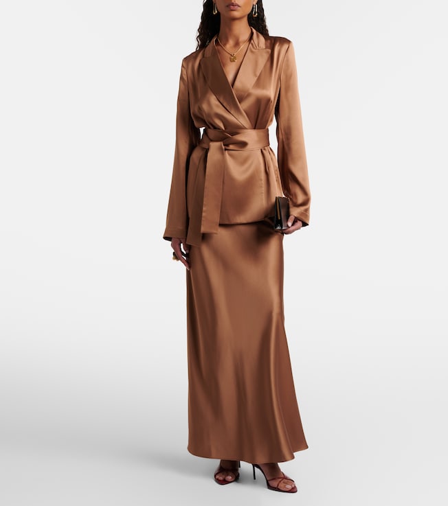 JOSEPH Isaak silk satin maxi skirt