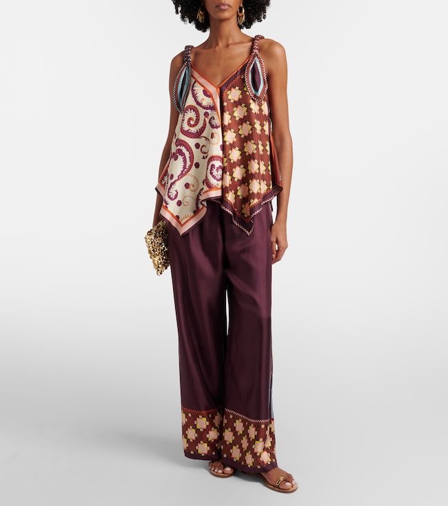 Alémais Wilson printed silk twill top