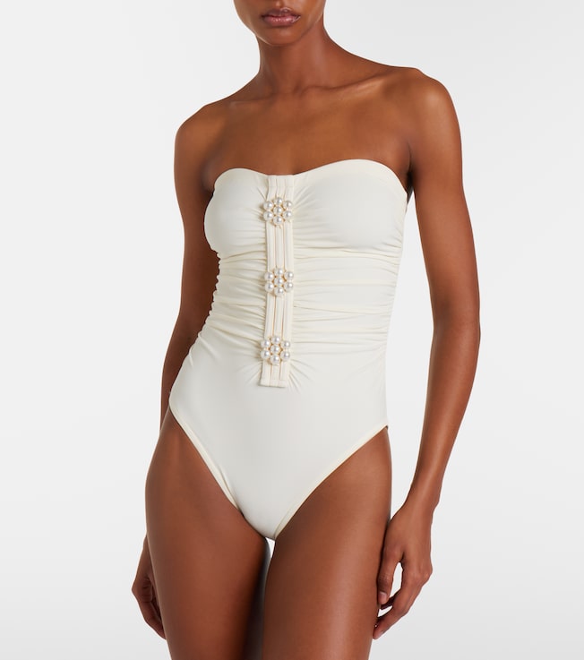 Karla Colletto Maya embellished swimsuit