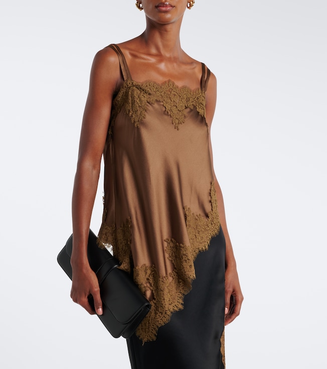 Dorothee Schumacher Sense of Shine lace-trimmed silk-blend camisole