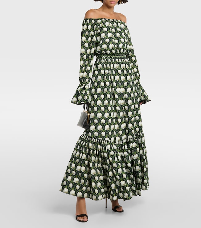 Agua by Agua Bendita Almendra Perla cotton poplin maxi dress