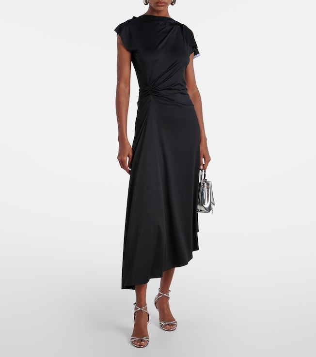 Victoria Beckham Draped asymmetric midi dress