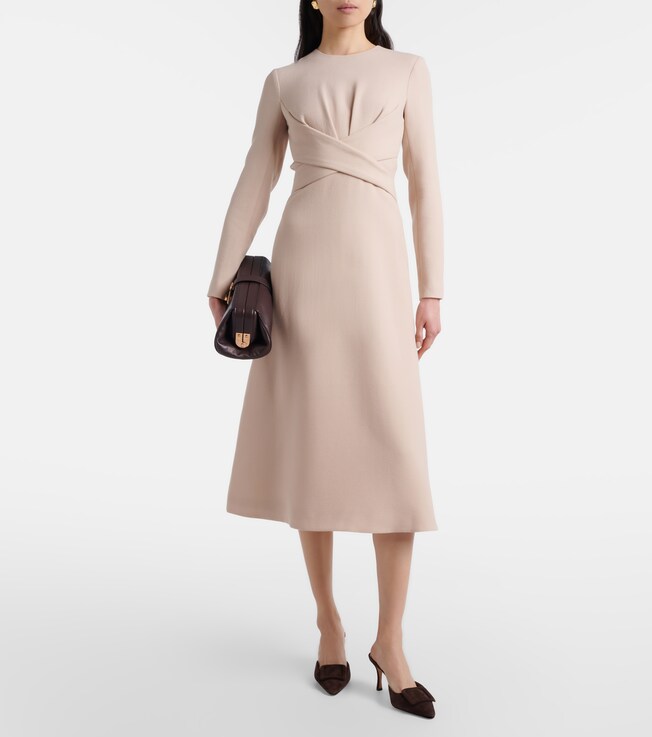 Emilia Wickstead Elta wool crêpe midi dress