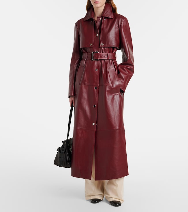 Sportmax Paste leather trench coat