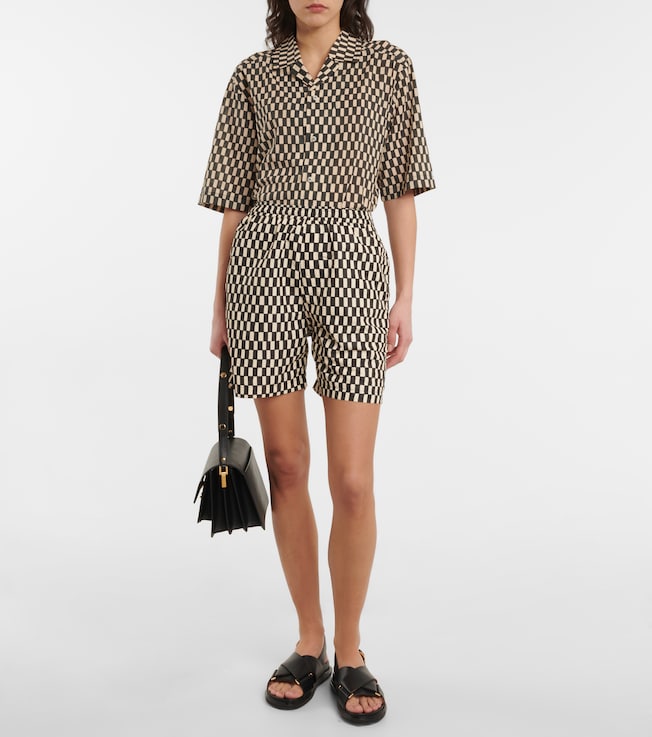 Nanushka Maitho checked cotton top