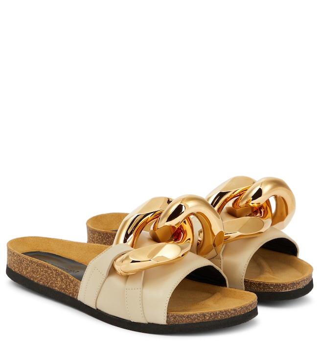Jw Anderson Embellished leather slides