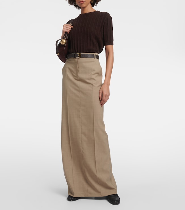 Max Mara Circe virgin wool maxi skirt