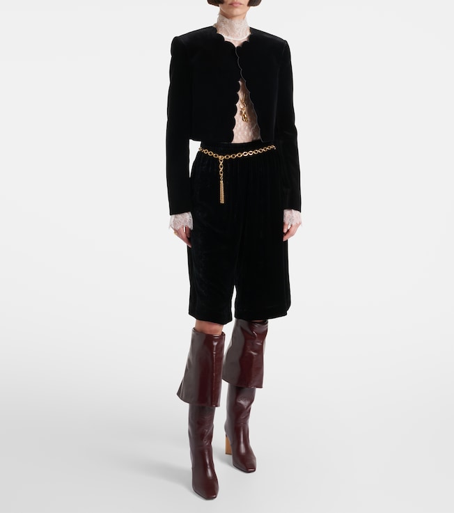 Chloé Velvet Bermuda shorts