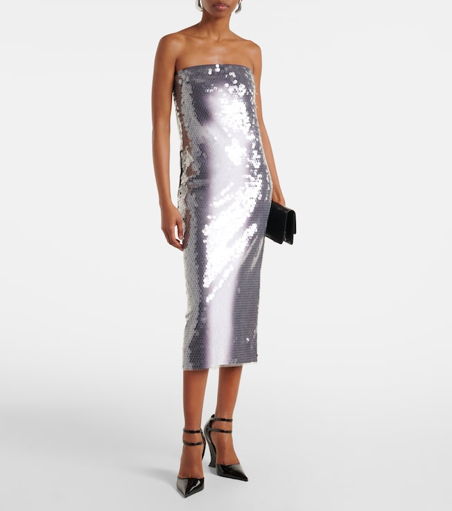 Sportmax Sequined jersey midi dress