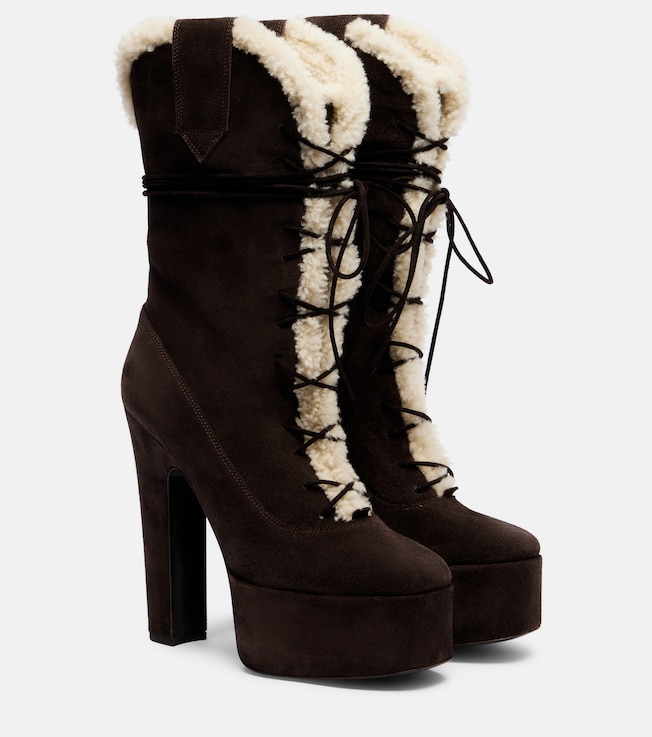 Paris Texas Malena 145 suede platform mid-calf boots