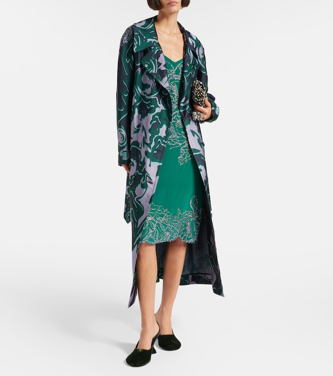 Dries Van Noten Beaded silk slip dress