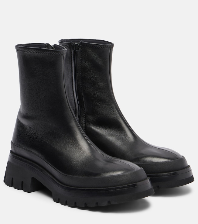 KHAITE Fallon 35 leather ankle boots