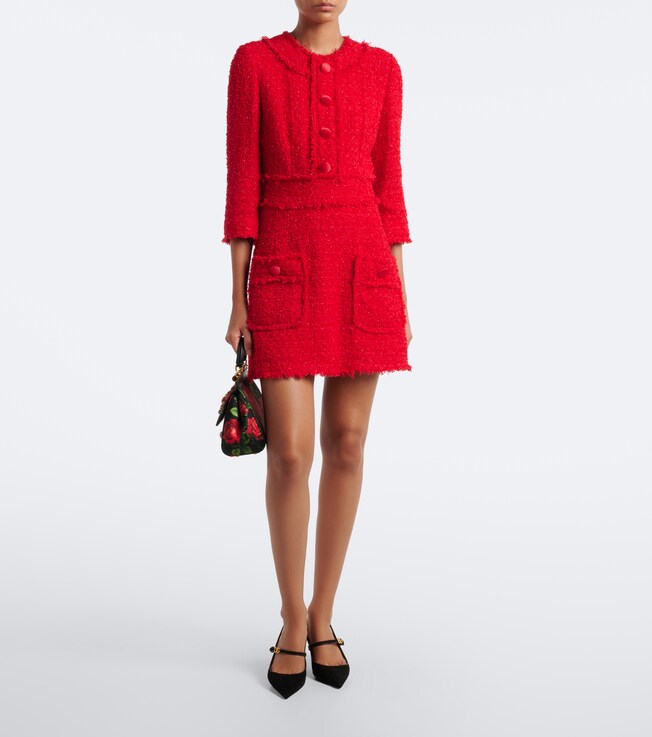 Dolce&Gabbana Cotton-blend tweed minidress
