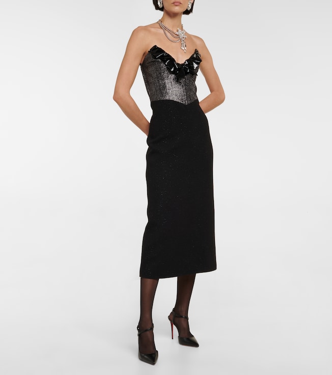 Alessandra Rich Tweed midi dress