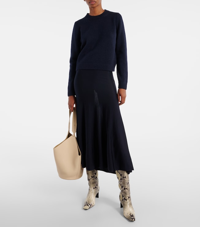 KHAITE Mayu wool midi skirt