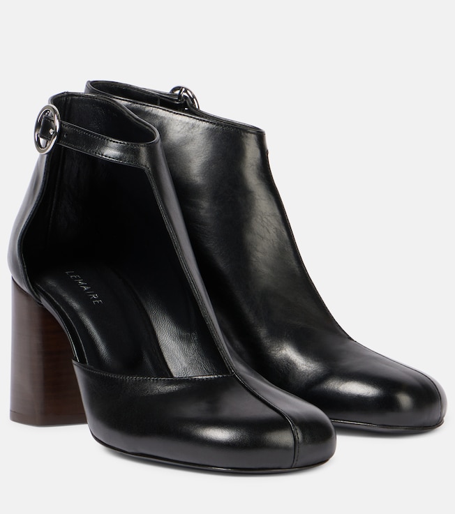 Lemaire Cutout leather ankle boots