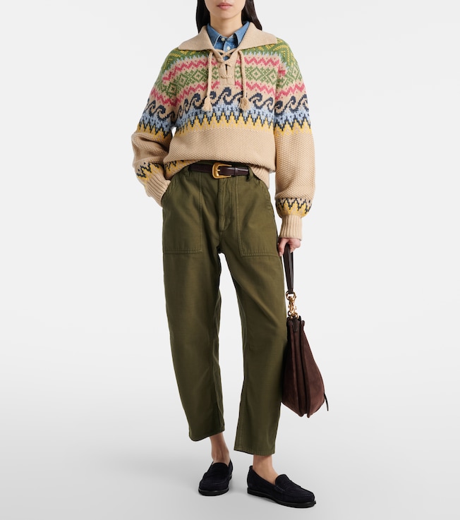Polo Ralph Lauren Cotton, wool, and alpaca-blend sweater