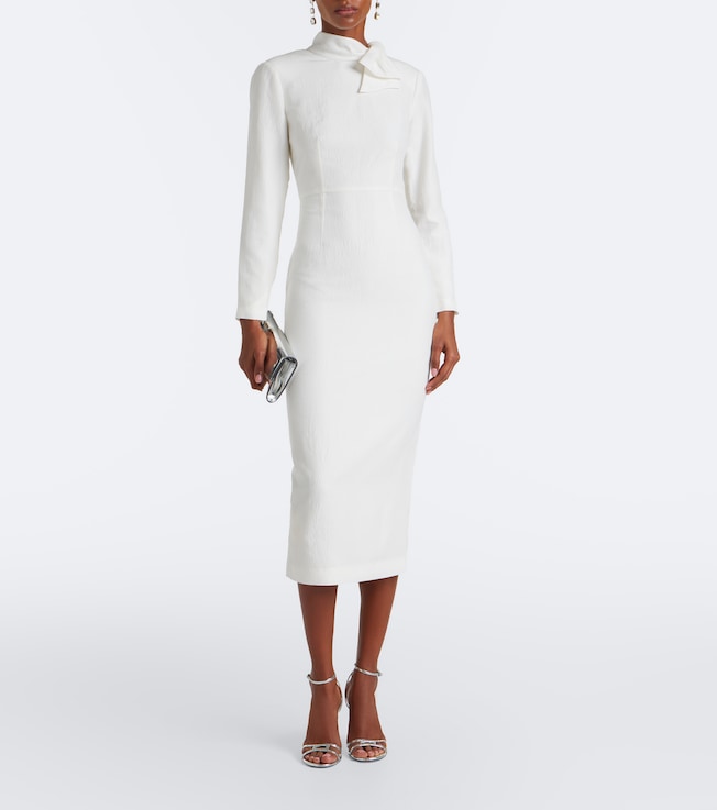 Roland Mouret Ramie and silk jacquard cocktail dress