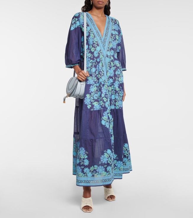 Juliet Dunn Floral cotton maxi dress