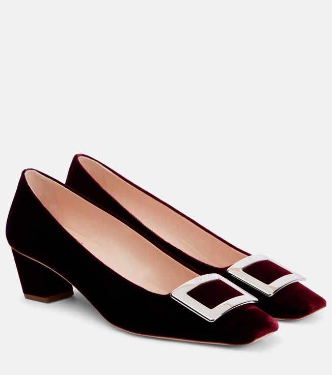 ROGER VIVIER Belle Vivier 45 faux fur-trimmed pumps