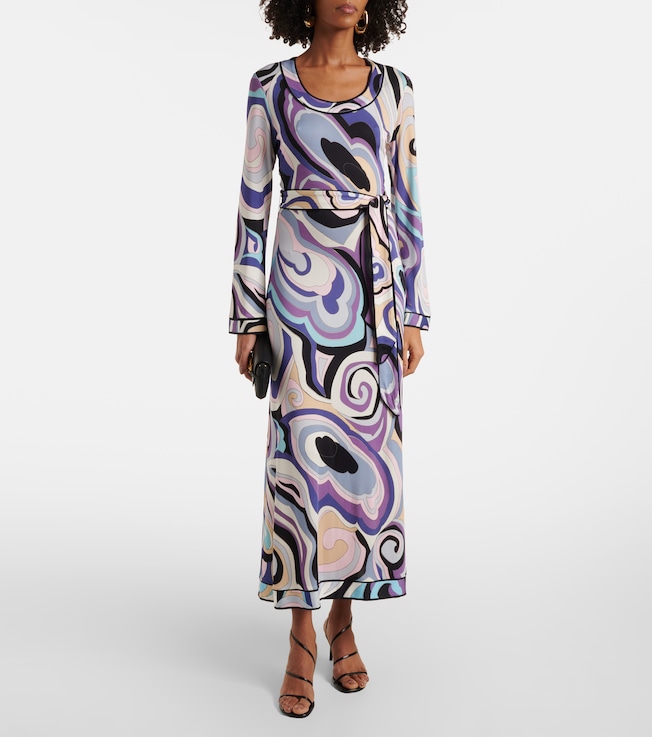 RIXO Vero printed maxi dress