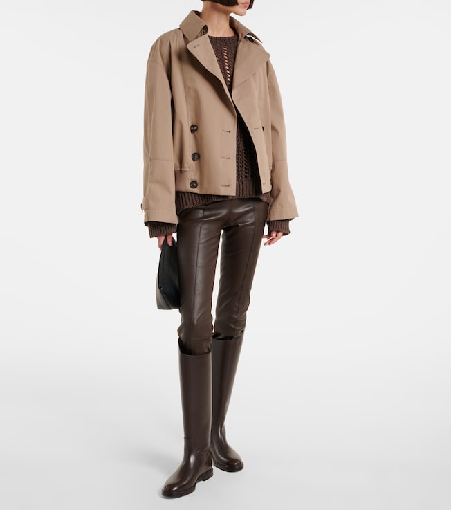 Brunello Cucinelli Leather slim pants