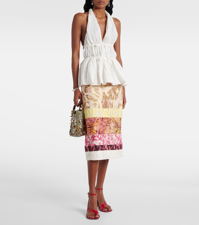 Dries Van Noten Gathered halterneck top