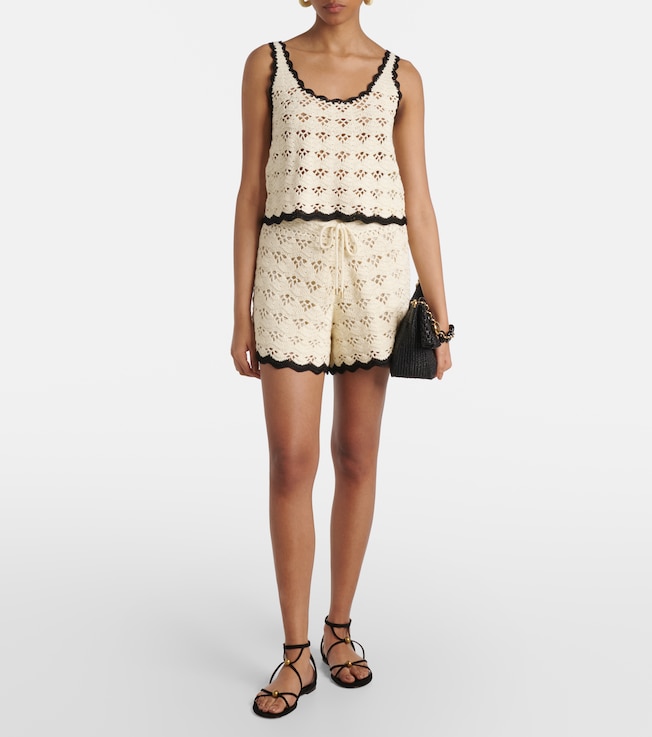 Zimmermann Rhiannon crochet cotton shorts