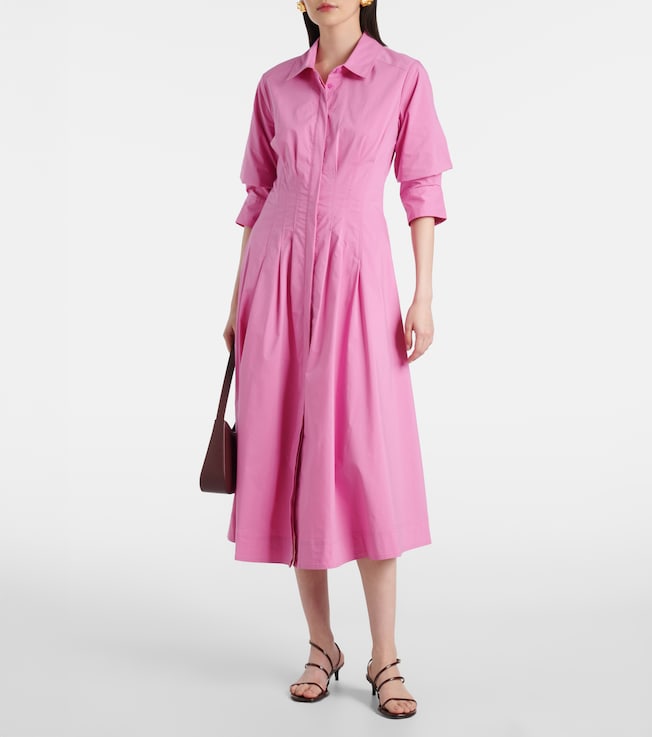 SIMKHAI Jazz cotton-blend poplin shirt dress