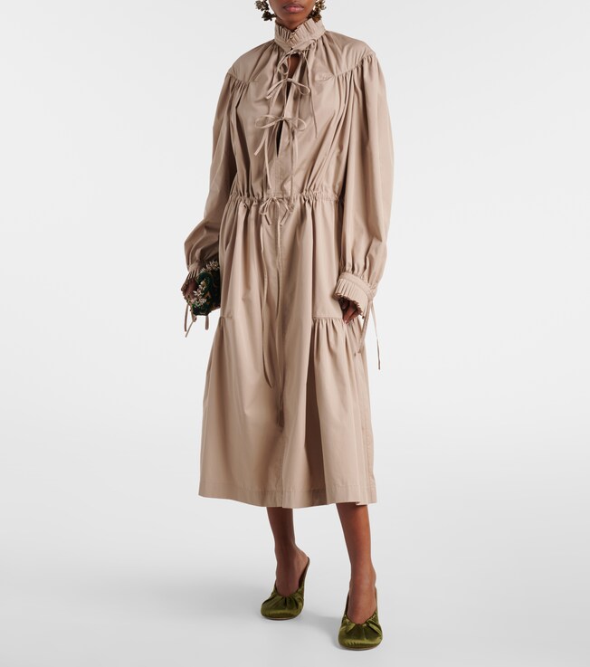 Dries Van Noten Ruffled cotton shirt dress