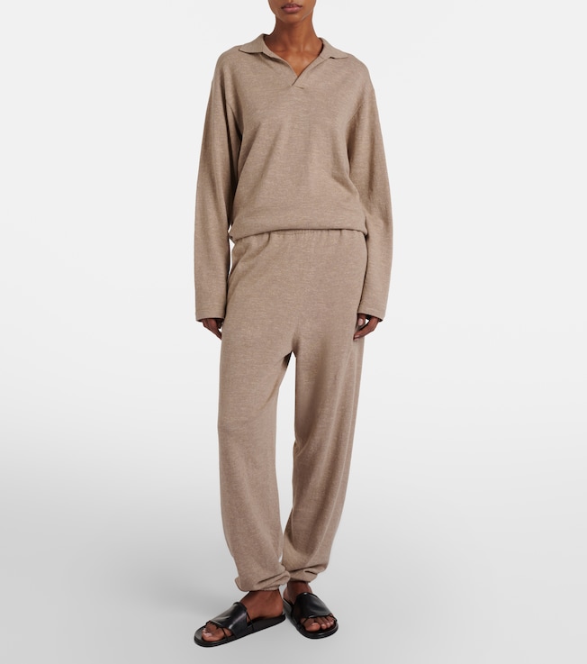 The Row The Row Niosa cotton and linen polo sweater
