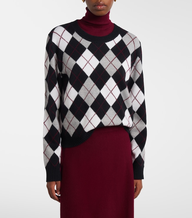LISA YANG Lisa Yang Antoni argyle cashmere sweater