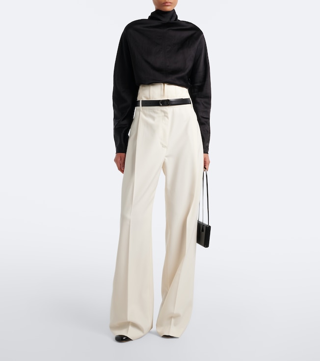 Róhe High-rise wide-leg virgin wool pants