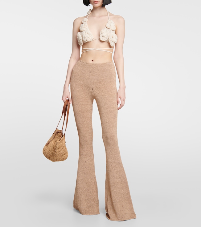 Magda Butrym Floral crochet bra top