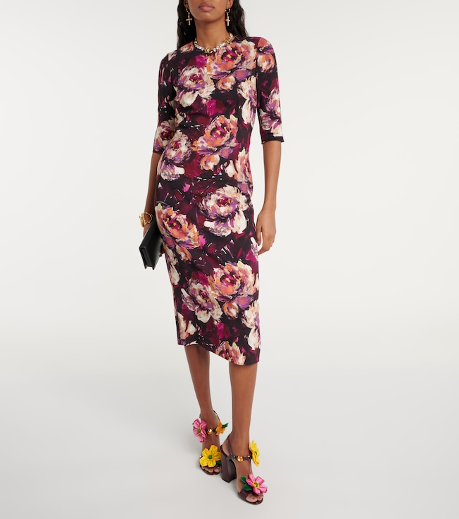 Dolce&Gabbana Floral cady midi dress
