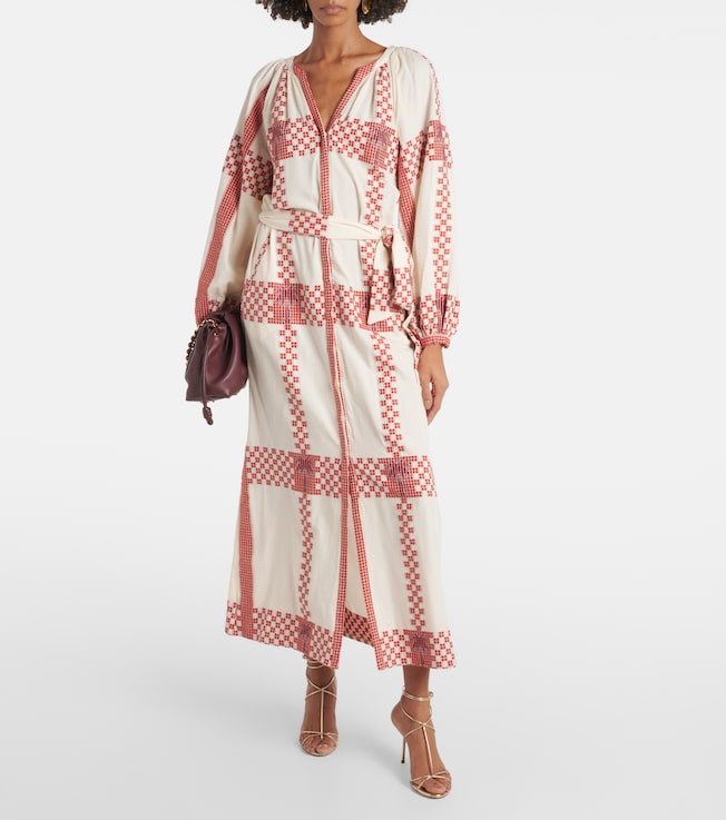 Johanna Ortiz Printed cotton midi dress