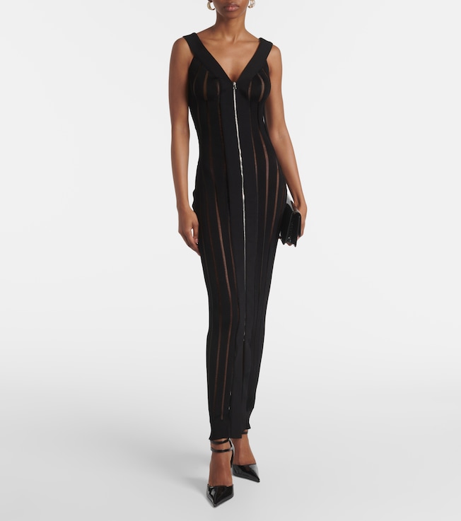 Nensi Dojaka Ribbed-knit maxi dress