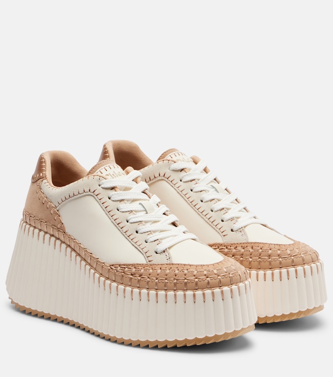 Chloé Nama leather platform sneakers