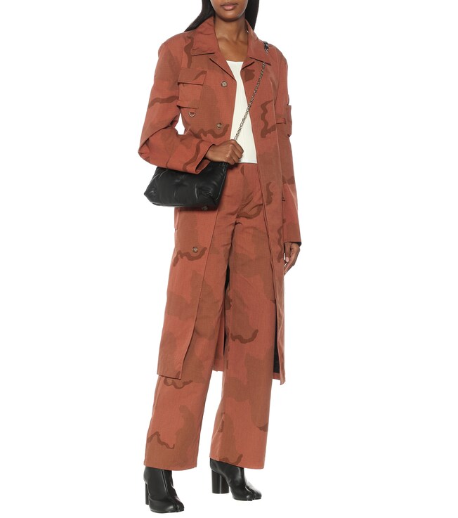 Marine Serre Camouflage cotton coat