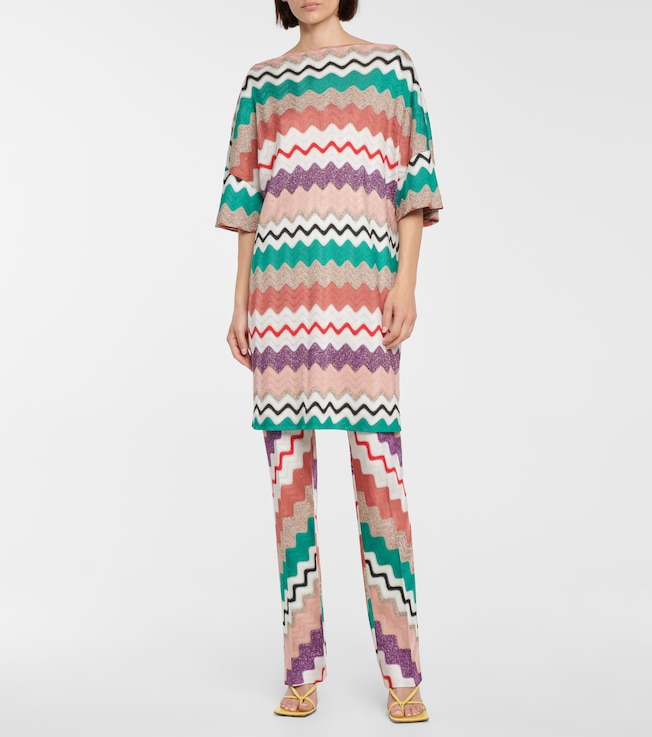 Missoni Zig-zag stretch-silk minidress
