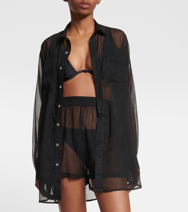 Jade Swim Sheer high-rise shorts