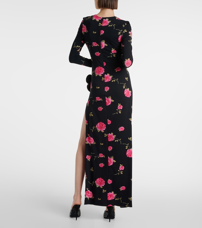 Magda Butrym Magda Butrym Floral-appliqué gathered maxi dress