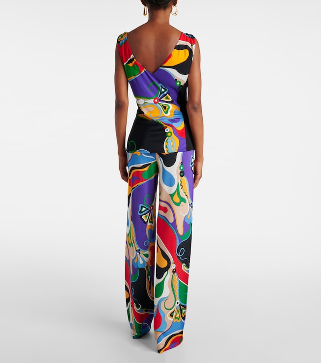 Pucci Pucci Orchidee tie-neck top