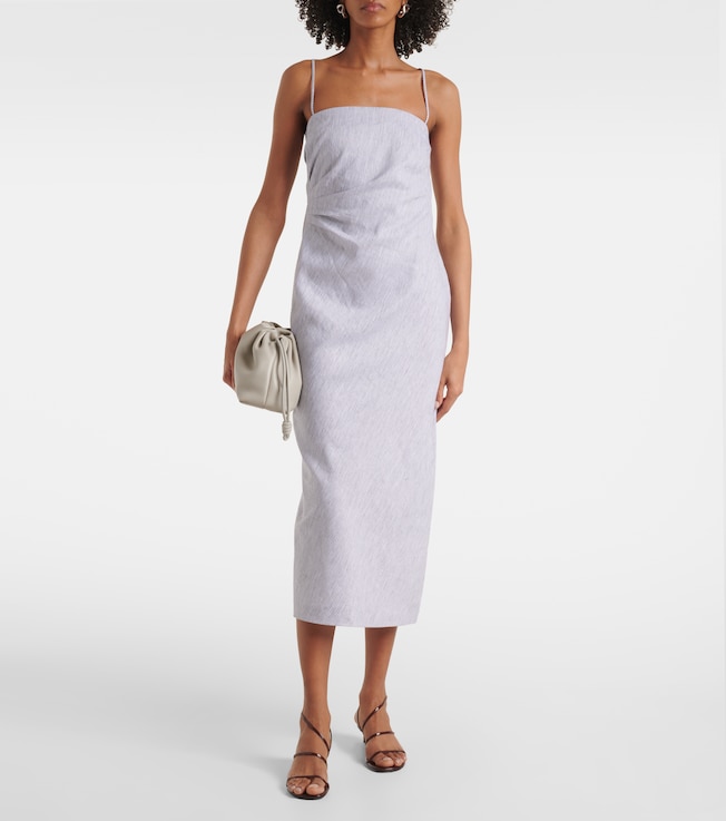 Vince Cotton and linen midi dress