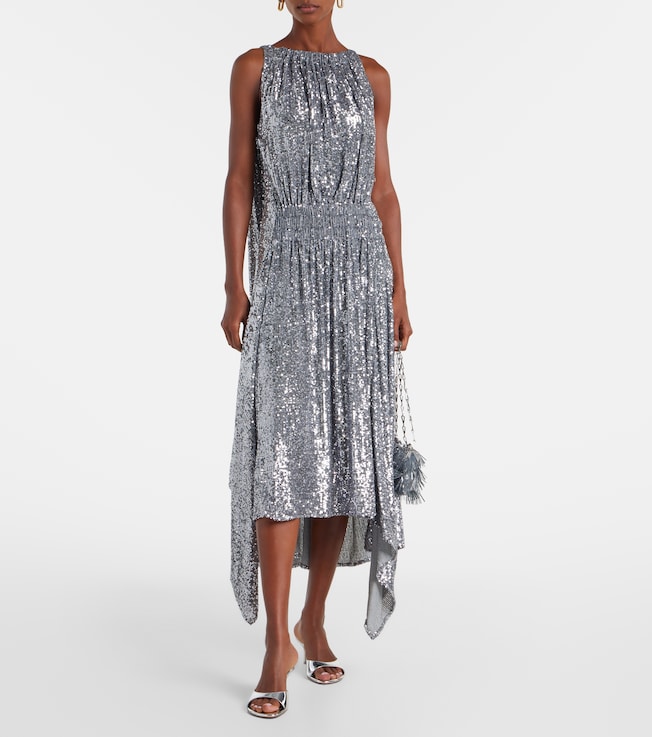 Rabanne Sequined gathered cocktail dress