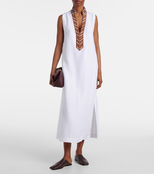 Loro Piana Abril linen midi dress
