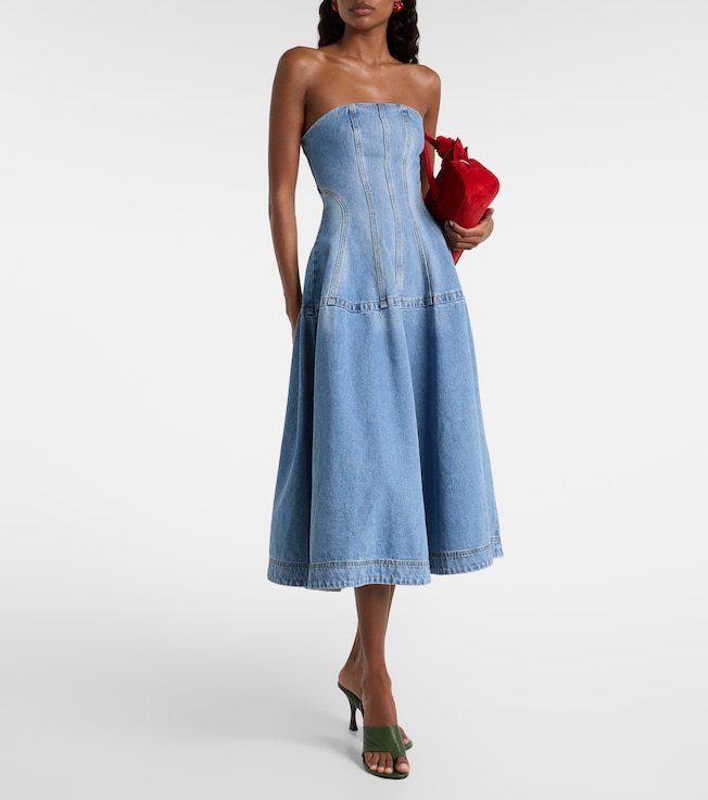 Magda Butrym Flared denim midi dress