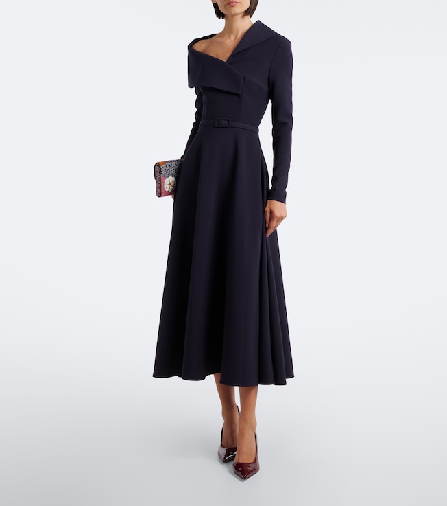 Safiyaa Asymmetric crêpe cocktail dress
