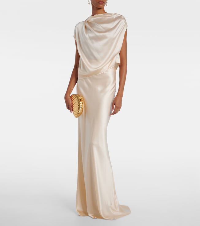 The Sei Silk satin maxi skirt