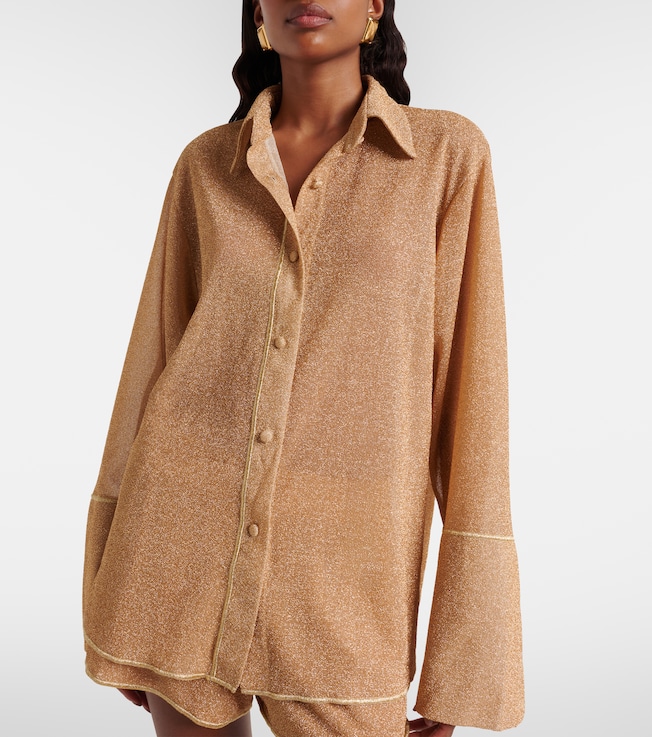 Oséree Oséree Lumière lamé shirt